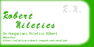 robert miletics business card